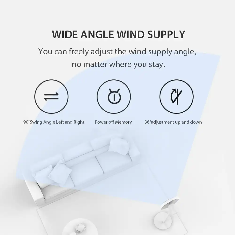 Xiaomi Mi Smart Standing Fan 1C Lite Non Rechargeable